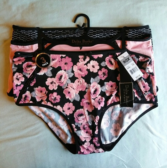 Delta Burke Other - Delta Burke 3 Pack Pretty Panties Plus Size 2X
